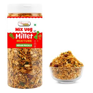 Mélange de légumes et de millet Masala, mélange de collation saine et croustillante, mélange de collation indienne épicée, riche en fibres, prêt à manger, collation nutritive - Product Image 4