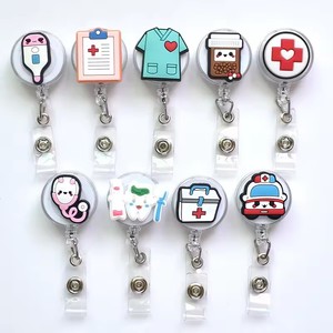 Heada Custom Retractable Rotatable Badge Reel for Doctors Nurses <b>ID</b> Cards Metal/PVC/Plastic Custom Logo Color Custom Size - Product Image 2