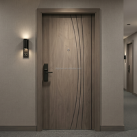 Porte coupe-feu en bois DJMI sur mesure, pré-percée, à âme pleine, homologuée UL, résistance au feu 45 minutes, insonorisation élevée, pour écoles, hôpitaux et bâtiments commerciaux