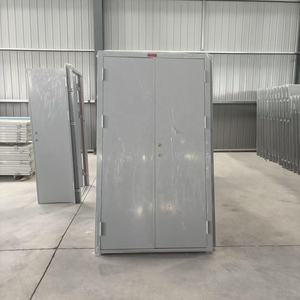 <span class=keywords><strong>Porte</strong></span> en acier coupe-feu de <span class=keywords><strong>90</strong></span> minutes avec verre coulissant moderne finition bois ouverture latérale pour entrepôt appartement hall utilisation supermarché - Product Image 6