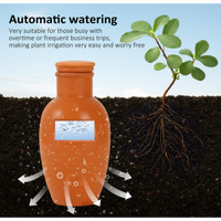 Globe d'arrosage en argile de 3,1 pouces avec couvercle, arrosoir en terre cuite simple pour l'irrigation des plantes