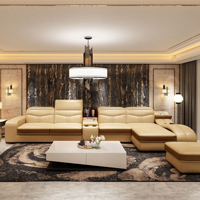 Vente en gros d'ensemble de canapés de luxe en similicuir dernier modèle 1 + 2 + 3 pour villa, hôtel et appartement, meubles de salon