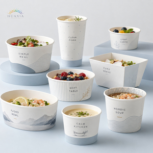 Gobelets et bols en papier kraft recyclables, logo personnalisé, vente en gros pour les boutiques de gelato, de yogourt glacé et de desserts - Product Image 1