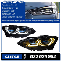 Ensemble de phares LED bicolores pour BMW Série 4 G22 G26 M4 G82 CSL, jaune doré, feux de jour dynamiques, clignotants dynamiques, lampe avant