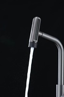 Robinet de lavabo moderne en acier inoxydable à poignée unique, cascade, multifonctionnel, eau chaude et froide mélangée