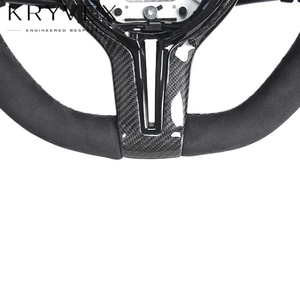 Volante Kryvex para <span class=keywords><strong>BMW</strong></span> E90 E60 E65 E84 E83 E70 E71 M3 M5, Personalizado, en Cuero Genuino y Fibra de Carbono - Product Image 6