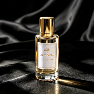 Wholesale Luxury Glass Perfume <b>Bottle</b> 30ml 50ml 100ml Premium Empty Fragrance Atomizer Clear Perfume <b>Bottle</b> with Gold Cap - Product Image 1
