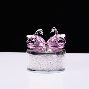 Décorations de voiture en cristal de cygne rose, ornement en cristal moderne, décoration intérieure de luxe pour voiture, cadeau pour voiture - Product Image 1