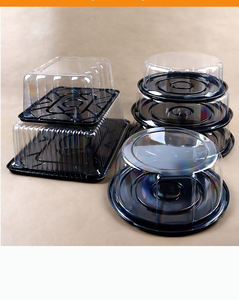 Sıcak satış 8 inç temizle şeffaf PET peynir doğum günü gıda kek kutusu özel yuvarlak Tiramisu ambalaj kapaklı - Product Image 4