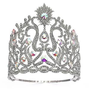 Vente en gros Miss World grande couronne ronde 16 cm de haut concours de beauté <span class=keywords><strong>Lauréat</strong></span> Champagne couronne de cristal - Product Image 6