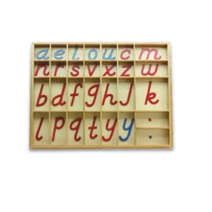 Montessori eğitici oyuncaklar hareketli Ahşap tek İbranice mektup Küçük hareketli alfabe Cursive