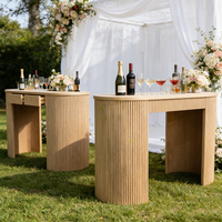Table de bar contemporaine en bois massif à 2 tiroirs pour événements et mariages – Location de mobilier