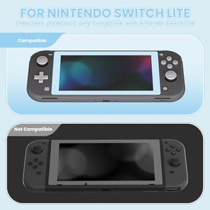 Film protecteur d'écran en verre trempé transparent HD avec bord bleu pour console Nintendo Switch Lite - Product Image 6