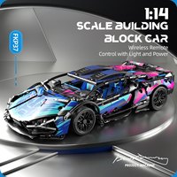 Kit de construction de supercar à l'échelle 1:14, 911 pièces, en plastique, modèle de voiture DIY, jouet éducatif STEM pour enfants, vente chaude