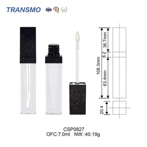 Tubos de Brillo Labial Cuadrados de 6ml con Diseño Brillante, Tubos de Brillo Labial con Varita de Cristal de 7ml, Tubo de Brillo Labial Personalizado - Product Image 2