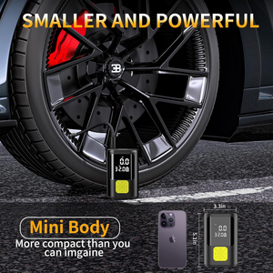 Inflador de Neumáticos Portátil, Compresor de Aire Inalámbrico de 150 PSI con Manómetro <span class=keywords><strong>Digital</strong></span>, Recargable por USB Tipo-C - Product Image 2