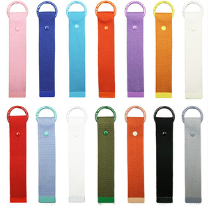 Colorful Nylon Woven Keychain Canvas Keychain Embroidery Piece Keychain With Durable Metal <b>Ring</b> - Product Image 1