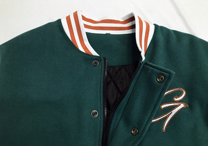 เสื้อแจ็กเก็ตบอมเบอร์มีซิปปักลายสำหรับใส่เล่นกีฬาเบสบอลตามสั่ง - Product Image 4