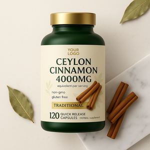 Organic Ceylon <span class=keywords><strong>Cinnamon</strong></span> Cápsulas 4000mg Suporta açúcar no sangue saudável e digestão 120 Cápsulas - Product Image 2