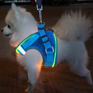 Manufacturer Vest Reflective <strong>Dog</strong> Chest Belt Harness Popular <strong>Dog</strong> Harness <strong>Dogs</strong> <strong>Light</strong> up Velvet for Puppies - Product Image 1