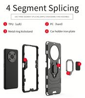 Coque de téléphone PC X30 avec anneau métallique d'usine en TPU pour Honor, étui pour Honor X10 X20 X40 5G X10 Max X20 SE, vente en gros de coques antichoc