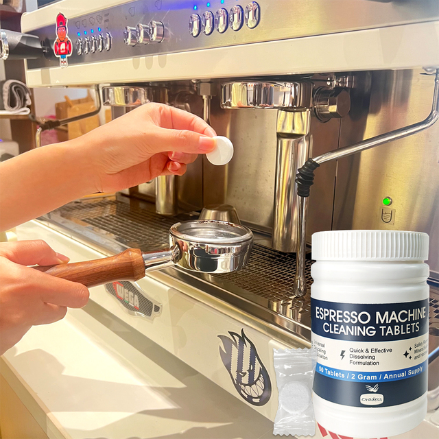 Oradess 50 tablets Solid Coffee Machine Cleaning Tablets Disposable Descaling Espresso Machine Cleaner Stain Remover