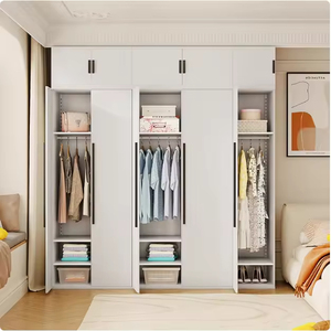White Wooden Modern Eco-Friendly Bedroom <strong>Wardrobe</strong> Cabinets with Convertible luxury and <strong>Hanging</strong> Features <strong>Wardrobes</strong> - Product Image 6