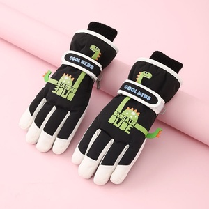 Gants de ski en polyester coupe-vent antidérapants à doigts entiers pour enfant garçon, motif dessin animé mignon, personnalisables, vente en gros, directement de l'usine - Product Image 5