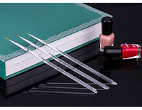 Misscheering 3 pièces/ensemble cristal clair Nail Art Liner peinture fleur acrylique UV Gel Extension constructeur brosse manucure dessin outils