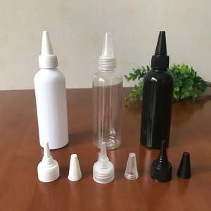 Hot Selling 100ml 120ml 200ml <b>Plastic</b> PET Pointed Hair Oil Nozzle Clear <b>Squeeze</b> <b>Bottles</b> With Twist Caps - Product Image 3