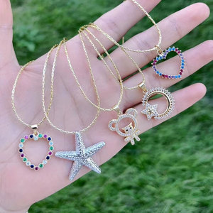 Collar de lujo CZ corazón colgante collar <span class=keywords><strong>MAMA</strong></span>/amor/Estrella encanto Collar para regalos del <span class=keywords><strong>D</strong></span>ía de la madre - Product Image 6