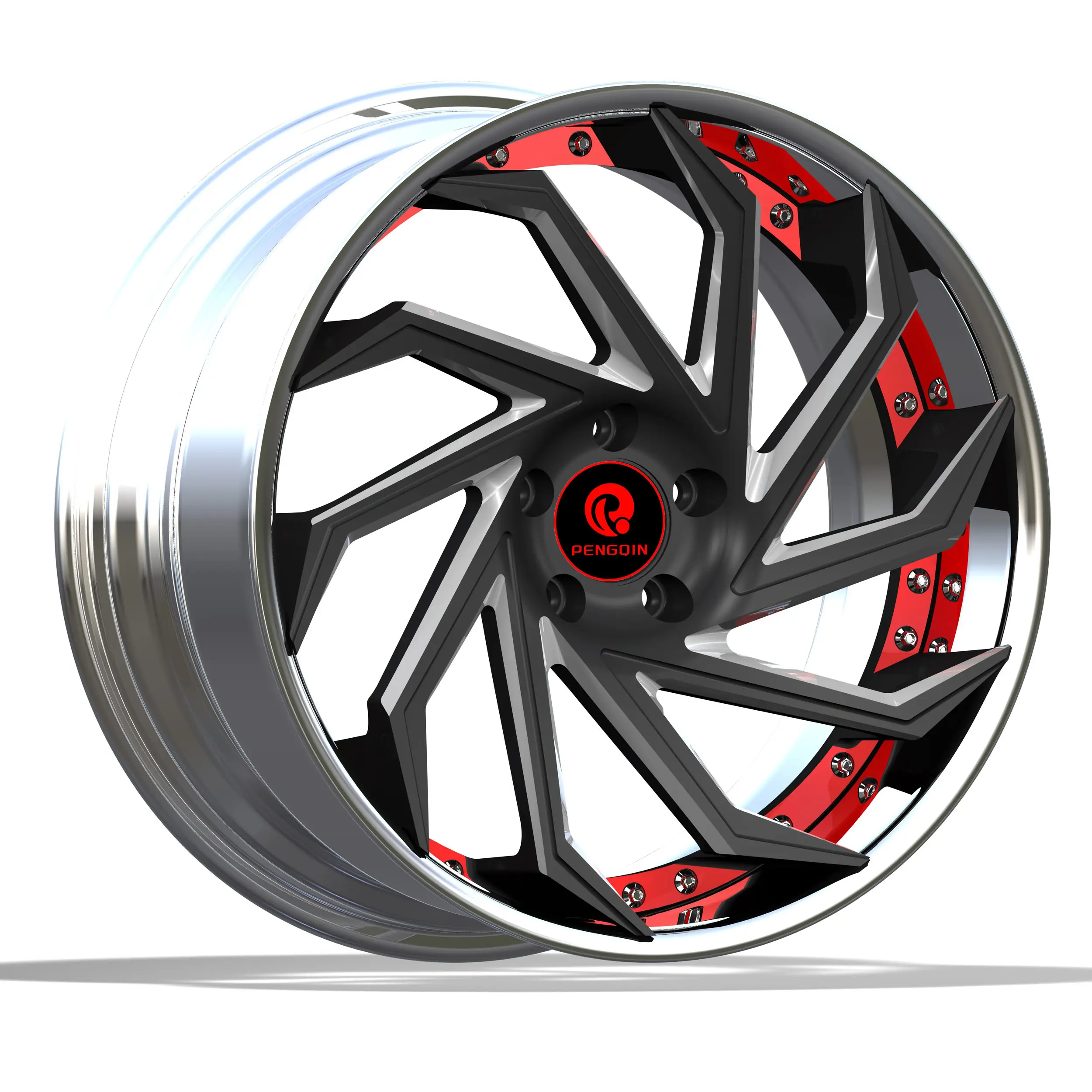 Jant spinner tekerlekler siyah ve kırmızı ralli alaşım jantlar 16x10 4x108 5x150 8x165.1 18x9.5 5x114.3 tekerlekler