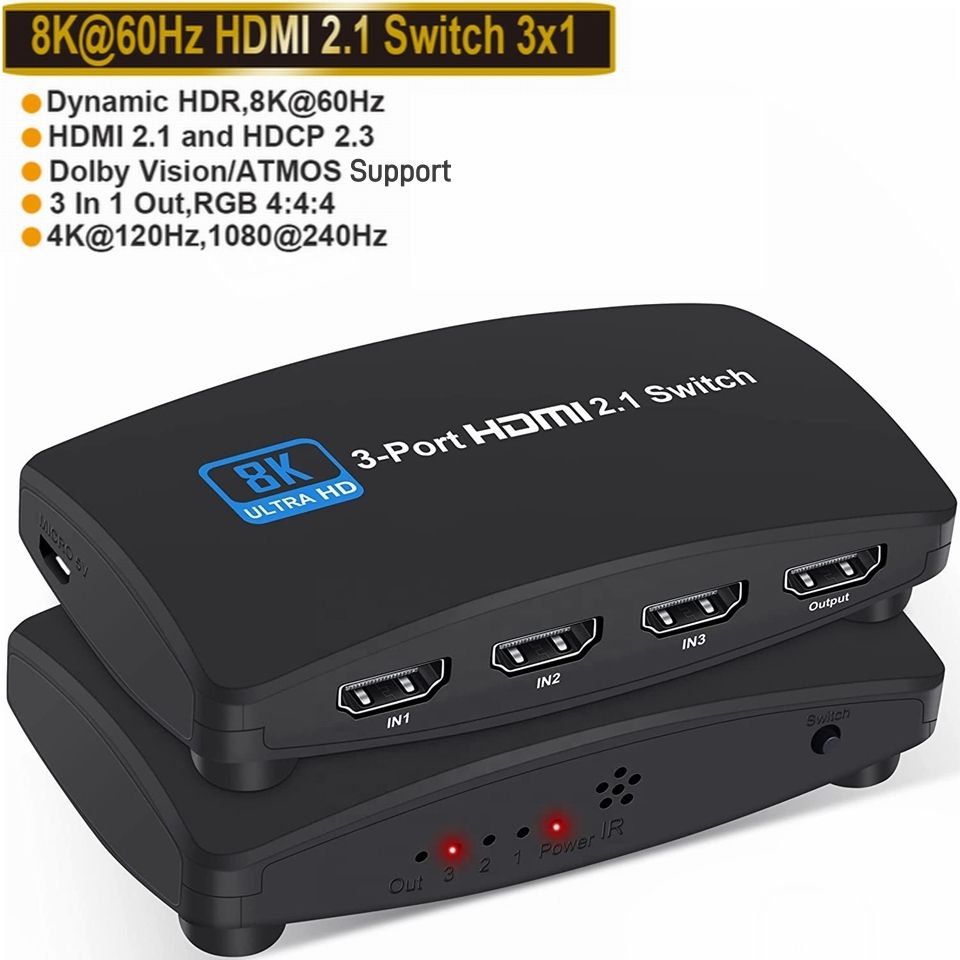 สวิตช์ 8K HD2.1 3x1--8Q3