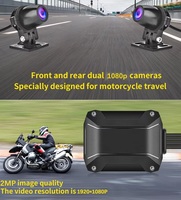 Caméra DVR WiFi CPT pour moto, enregistreur vidéo Full HD 1080P double objectif avant/arrière, étanche, avec application de contrôle à distance, enregistreur GPS et fonction de stationnement