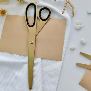 Ciseaux professionnels en acier inoxydable pour tailleur, usage domestique et bureau, couleur or - Product Image 5