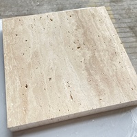 Meja Kopi Bundar Minimalis Mewah Nordik Modern dari Batu Alam Travertine Desain Dekoratif dengan Ketinggian yang Dapat Disesuaikan untuk Ruang Tamu