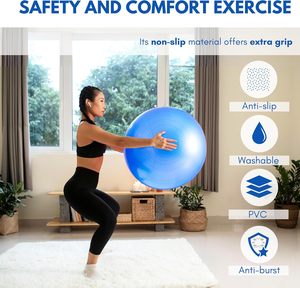 Ballon de Yoga et d'Exercice en PVC Écologique de 45 cm pour Fitness, Musculation et Équilibre – Vente en Gros - Product Image 3