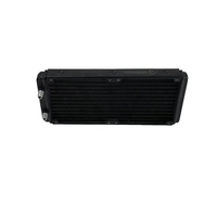 OCOCOO 240mm Radiador de aluminio Caja de la computadora Disipador de calor de refrigeración por agua con 12 vías de agua Enfriador de soldadura líquida Modelo