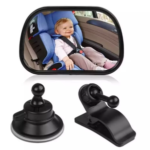 New 360 Degree Adjustable Black Baby <b>Car</b> <b>Mirror</b> Rearview Safety Visor with Suction or Clip-On Mounting Option - Product Image 3