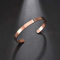 Bracelet jonc unisexe en acier inoxydable gravé sur mesure, accessoire tendance pour tenues de fête homme et femme, dropshipping