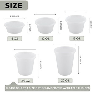 Pet 8 12 16 24 32 oz Vòng container dùng một lần salad bowlcookies containercandy container - Product Image 2
