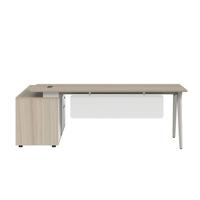 Bureau de direction moderne en forme de L, bureau administratif pour PDG, bureau de direction pour manager