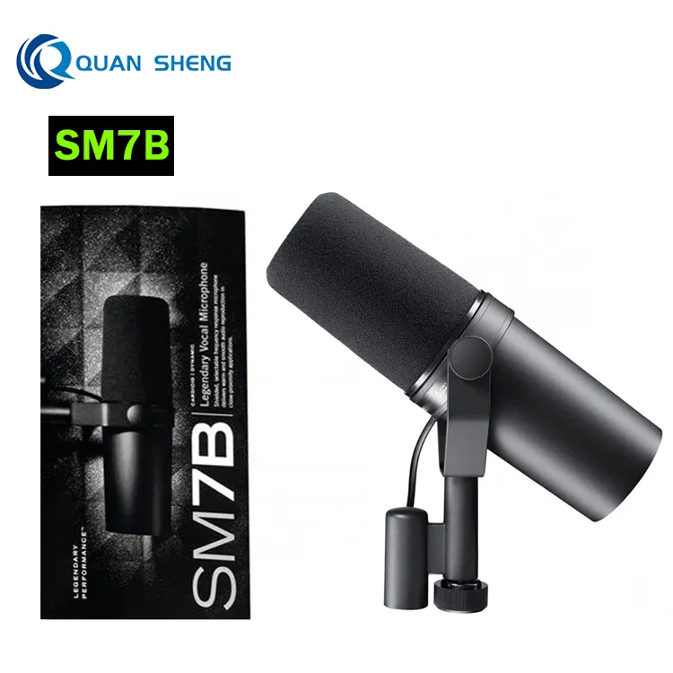 SM7B Cardioid Dynamic Vocal Microphone Professional Recording Studio Equipment for Podcasting Microfonos Live Streaming