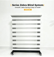 Persiana Zebra Inalámbrica Newhoo de Doble Tono, Translúcida, Ajustable, con Sistema de Bloqueo sin Cordón, para Decoración de Interiores de Hogar y Oficina