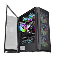 Boîtier de jeu ZeroMaster Black M-ATX & ATX Full Tower avec alliage d'aluminium, 8 ventilateurs, support GPU 320 mm pour les passionnés