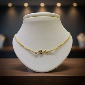 Bella S925 14K Gold Plated Luxury Modern Elegant Blue Sapphire Citrine Statement Necklace Customizable for Retail OEM ODM Unisex - Product Image 2