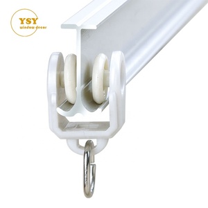 Rail de rideau flexible en aluminium pour <span class=keywords><strong>baie</strong></span> <span class=keywords><strong>vitrée</strong></span>, fixation au plafond, courbé, pour séparateur de pièce - Product Image 1