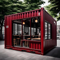Sud-Sud Maison conteneur modulaire préfabriquée facile de 40 pieds en acier Maison mobile de 40 pieds avec verre pour application dans le parc