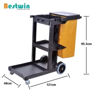 Chariot de nettoyage ménager en plastique pour chambre d'hôtel Chariot de conciergerie - Product Image 4