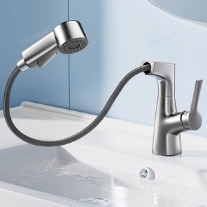 Grifo de lavabo de siete fuentes giratorio de 360 grados de lujo moderno, grifo de agua fría y caliente de aleación para mezclador de lavabo de baño - Product Image 2